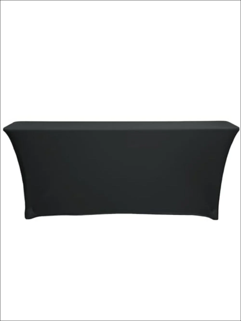 Spandex 6 Ft x 18 Inches Rectangular Training Tablecloth - Black